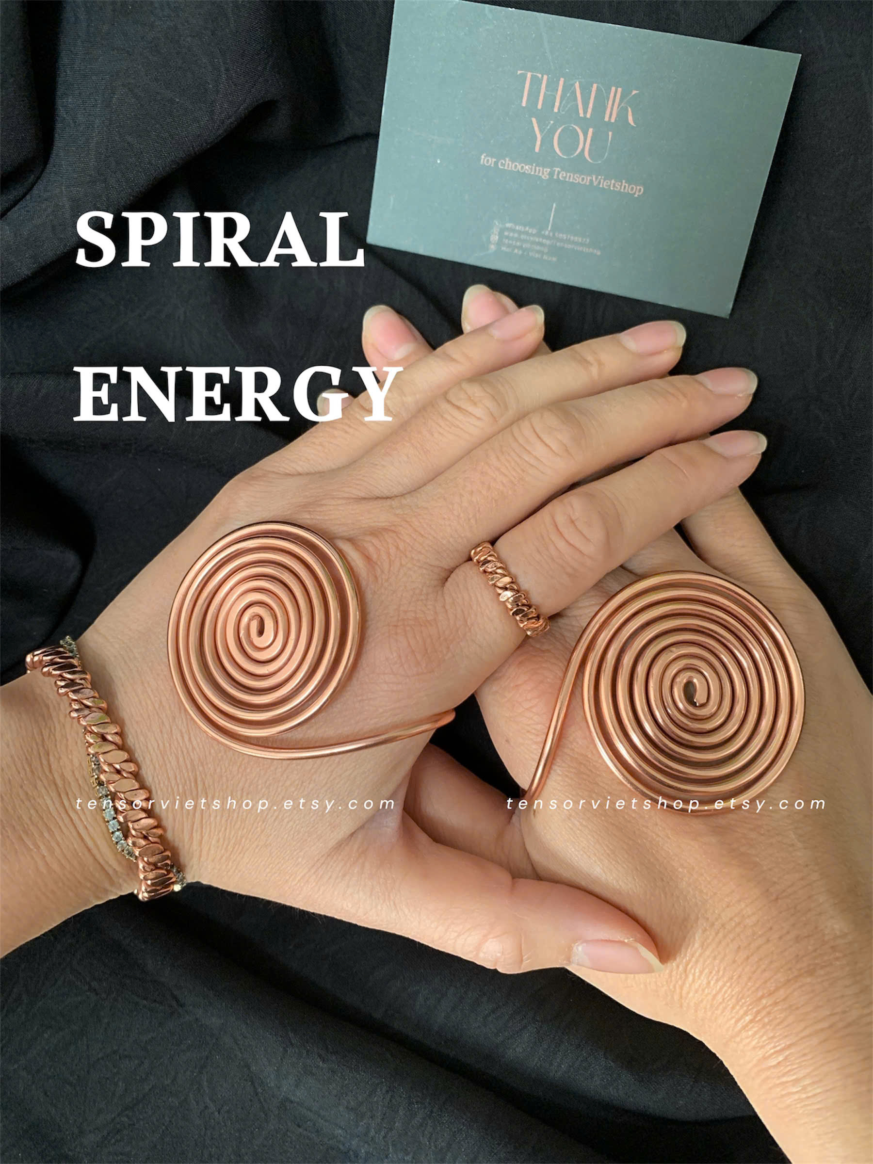 Spiral Hand Ring Set