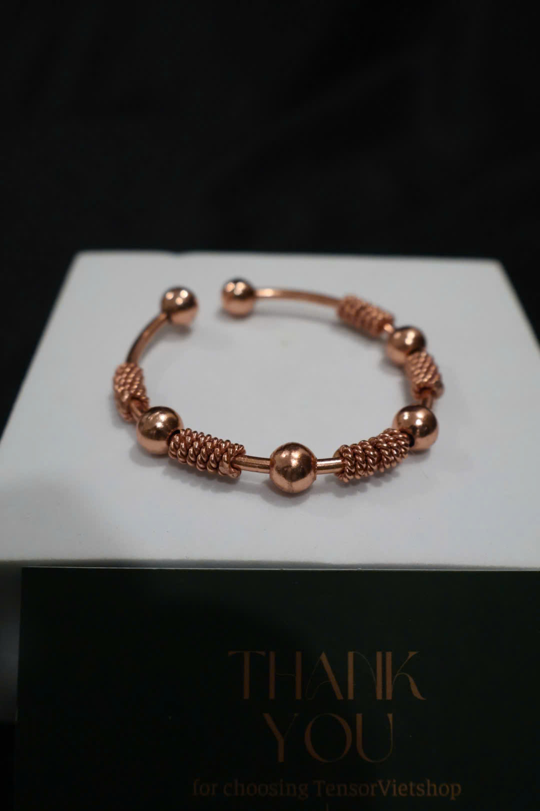 Handwoven Tensor Bracelet – Pure Copper | Custom Frequency | Spiritual Wellness Jewelry