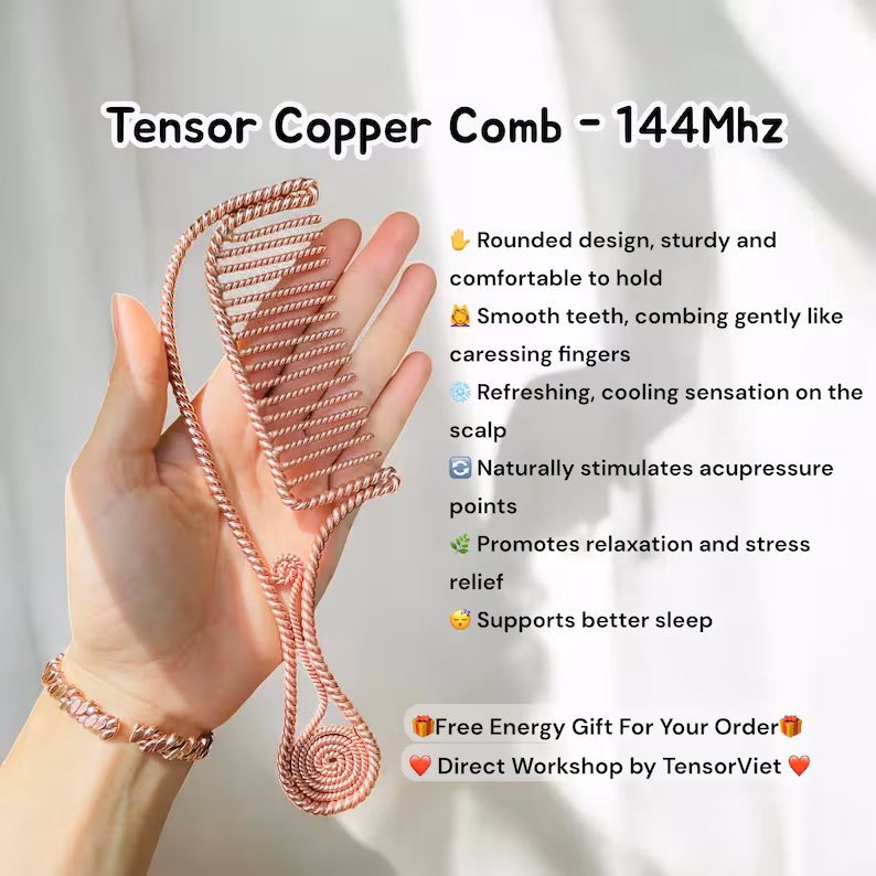 Copper Frequency Comb: 144 MHz Sacred Royal Cubit, Spiritual Wellness
