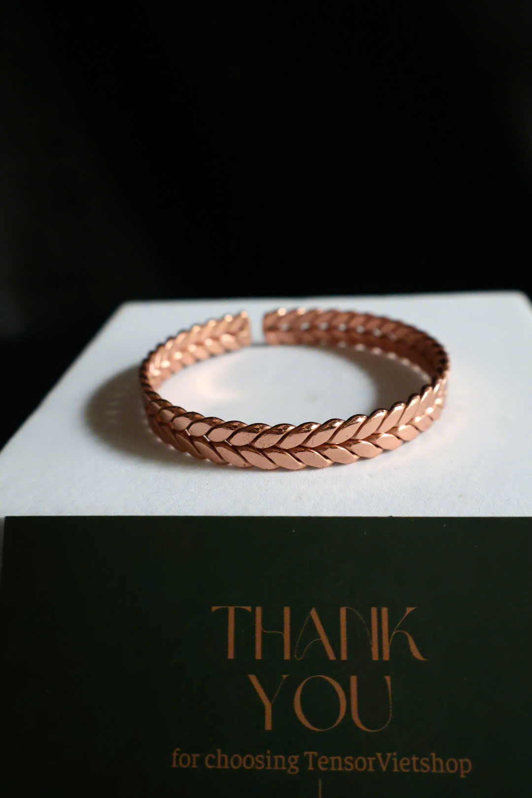 Handmade Tensor Wheat Ear Copper Bracelet | Energy Jewelry