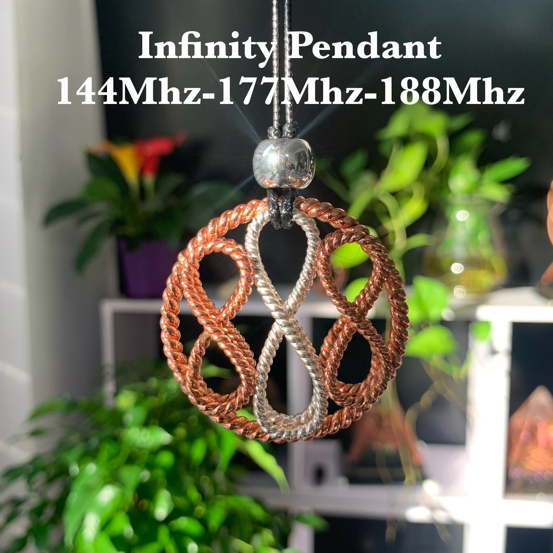 Infinity Symbol Copper & Silver Pendant – Dual-Sided Energy Amulet | 144, 177, 188MHz Frequencies