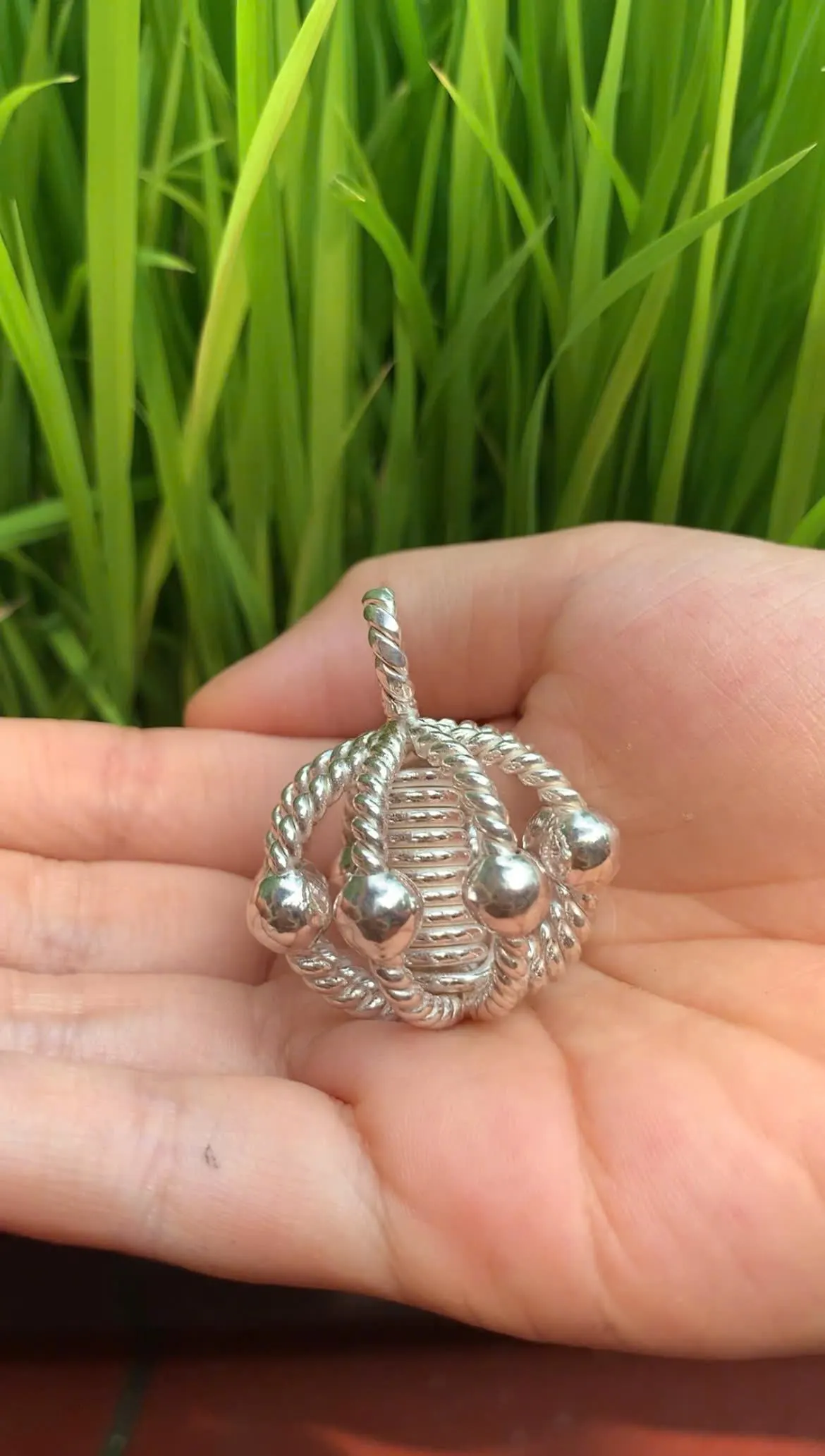 Silver Tensor Harmonizer Pendant: Sacred Geometry Spiritual Pendant - Pure Silver