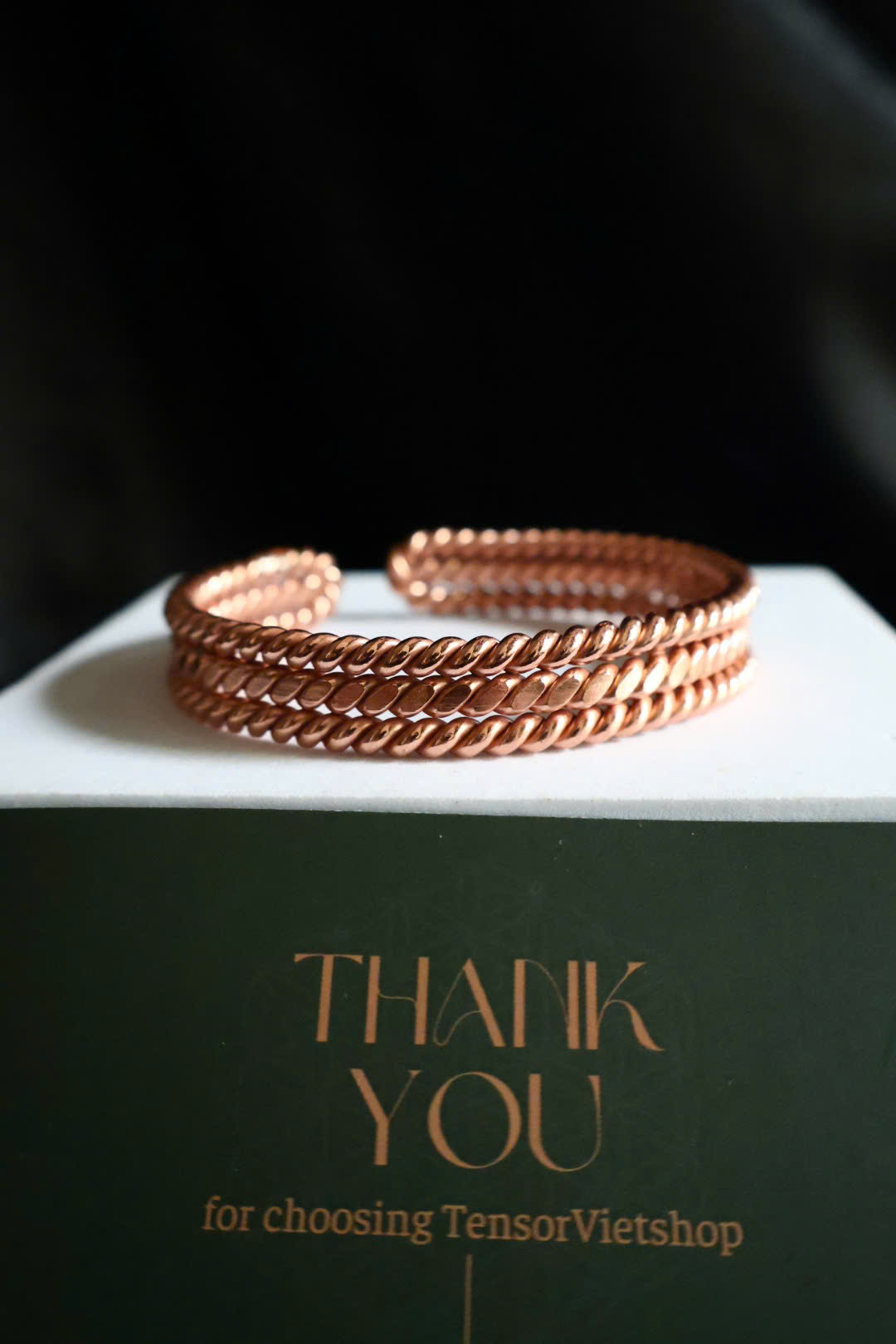 Twisted Pure Copper Cuff Bracelet- Tensor Bracelet - Custom Frequency Energy Jewelry
