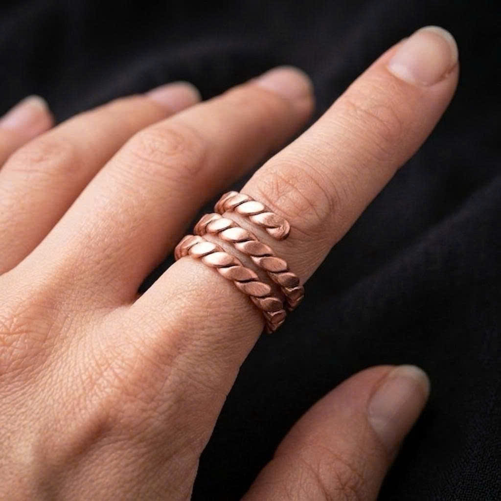 1/8-Cubit Tensor Ring - Twisted Copper Ring - Sacred Energy Tool