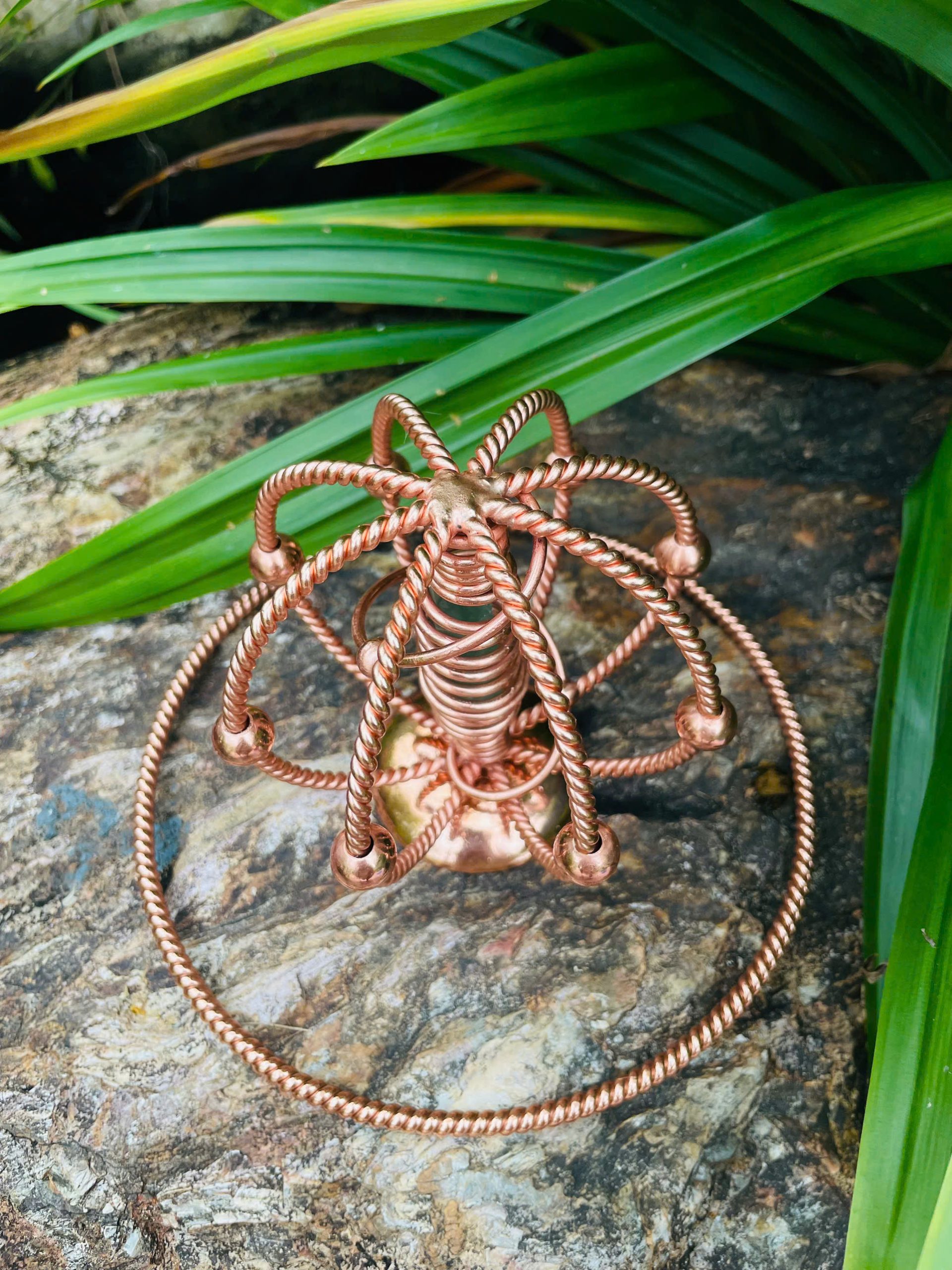 Copper Harmonizer with Clear Quartz Core – 144 MHz | 177 MHz | 188 MHz – Environmental Energy Clearer