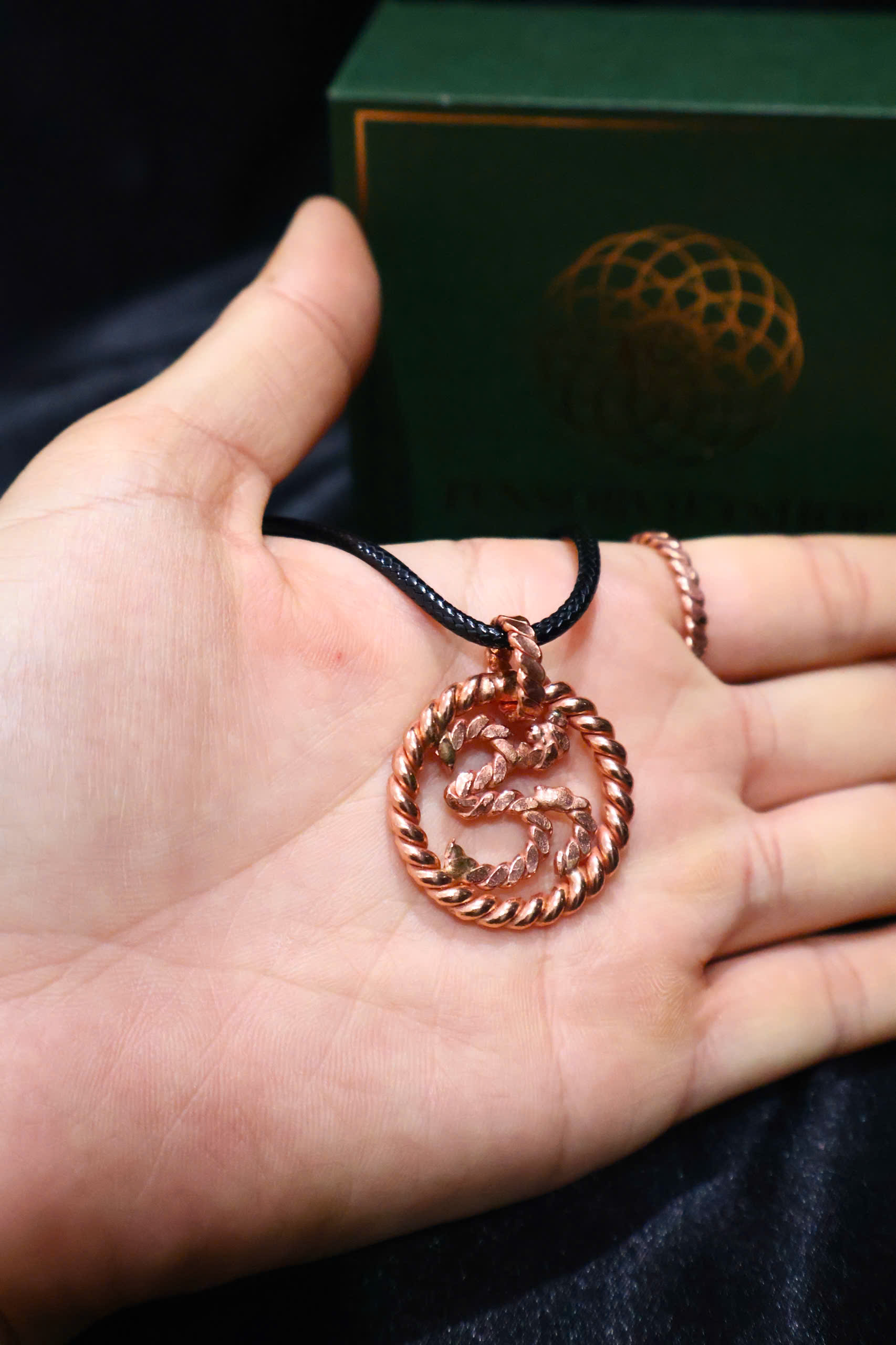 Handcrafted Om (ॐ) Copper Pendant – 432MHz Tensor Energy