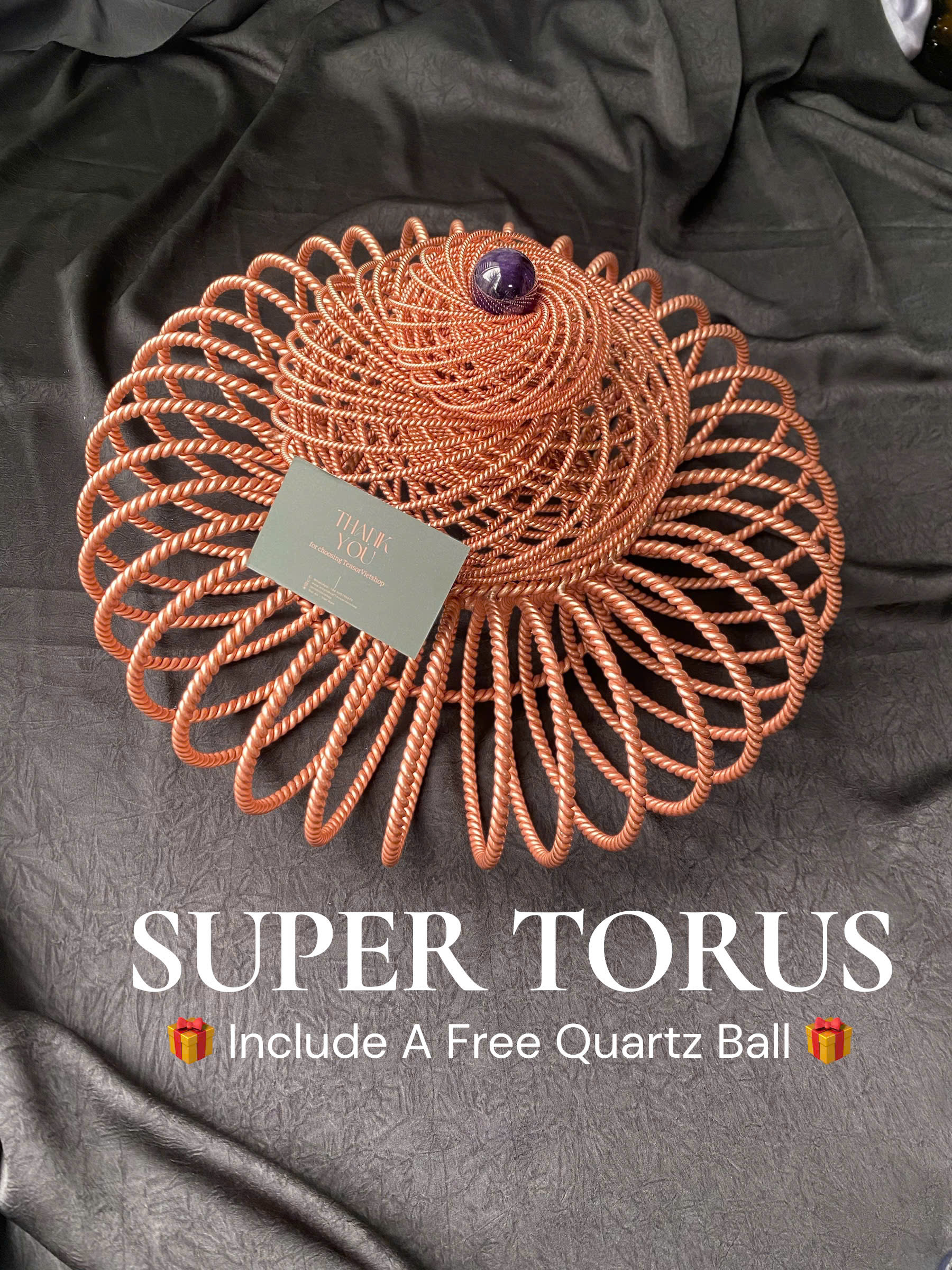 Handcrafted Super Copper Torus 3 Layer: Sacred Geometry Energy Healing - 432MHz, 177MHz, 144MHz