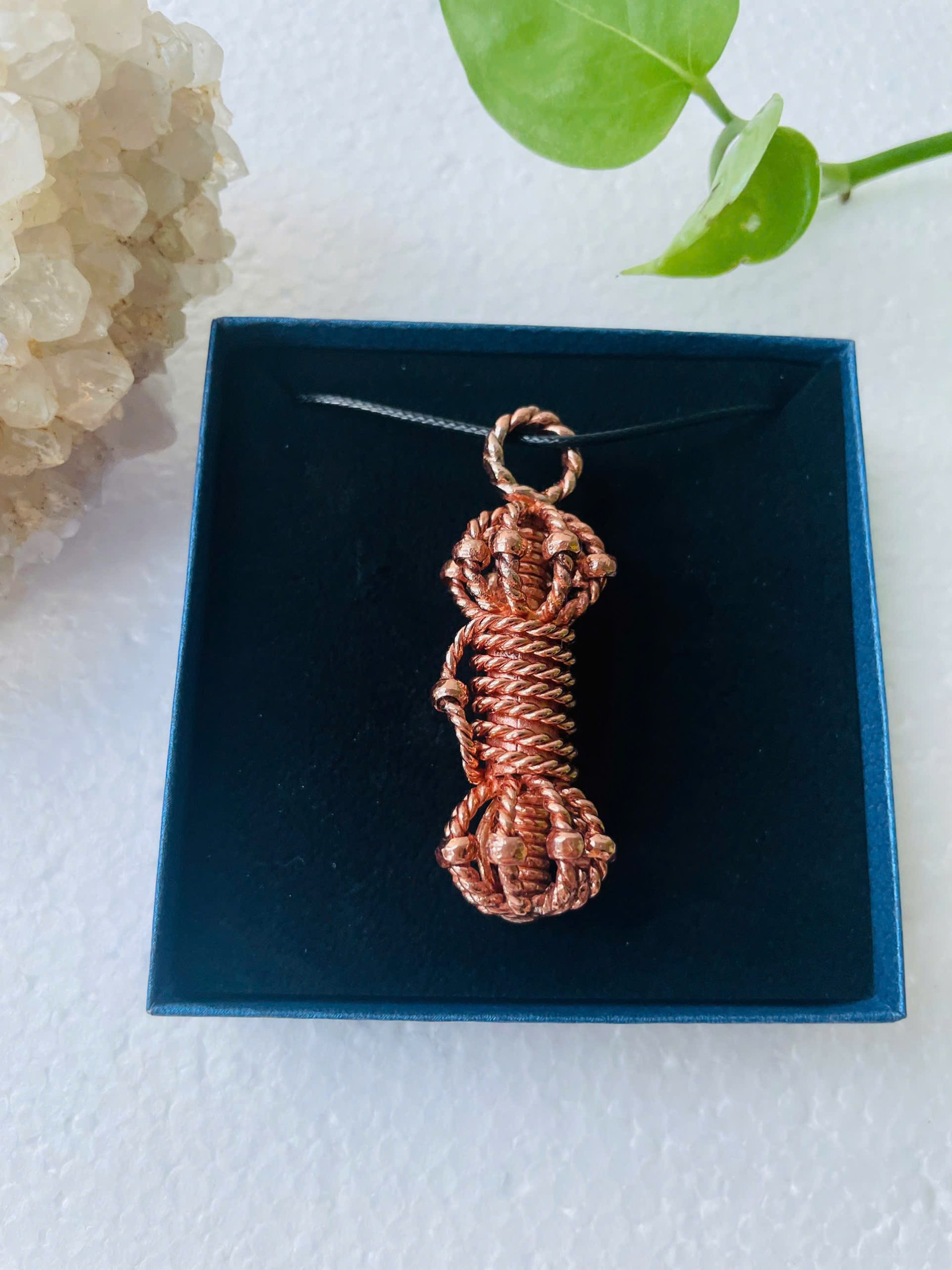 Tensor Vajra Pendant – Handmade Copper Sacred Geometry Necklace (144 MHz & 177 MHz)